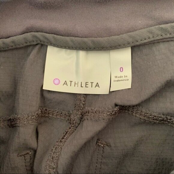 Athleta Gray Lightweight Jogger Pants Tapered Ankle Casual Athleisure 0 FLAW - Picture 8 of 10